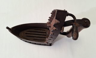 Plancha Antigua de Carbón - Hierro y Madera
