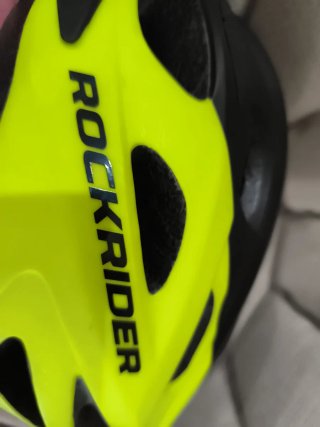 Casco niño Bicicleta Rockrider Negro/Amarillo