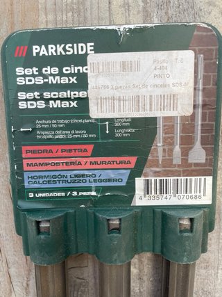 Set Cinceles SDS-Max Parkside