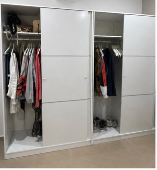 Armario blanco modular 4 puertas correderas