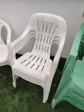Lote 12 Sillas Jardín Plástico