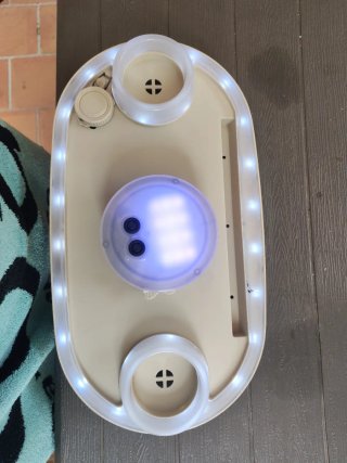Bandeja con luces y luz LED para jacuzzi Intex
