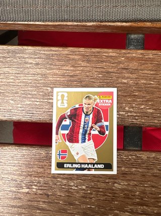 Cromo Mundial Extra Erling Haaland Panini Oro