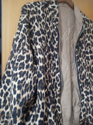 Chaqueta Reversible Estampada Leopardo