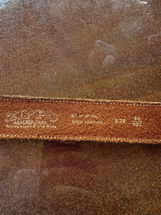 Cintura Zippo Vera Pelle Taglia 105 Vintage