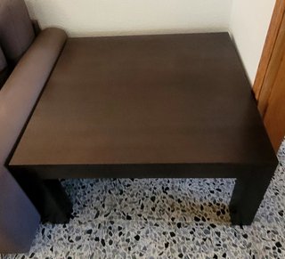 Mesa centro/rinconera madera nogal 80x90x50