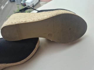 Sandalias de cuña negras talla 37
