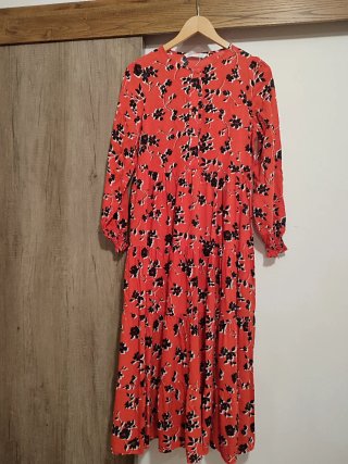 Vestido Zara Largo Estampado Floral