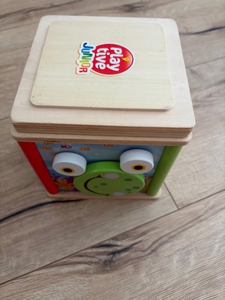 Cubo Juguete Motricidad Fina Madera