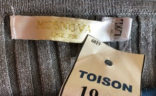 Jersey gris brillante mujer
