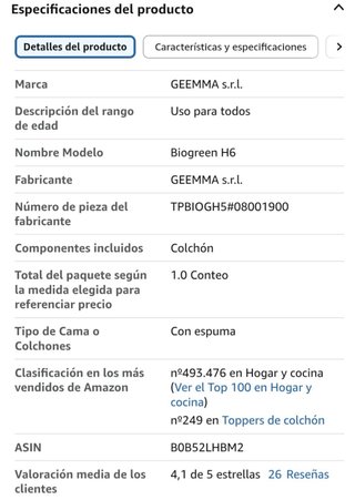 Topper Ortopédico 80x190cm NUEVO