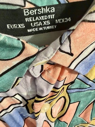 Camicia Bershka fantasia multicolor taglia XS