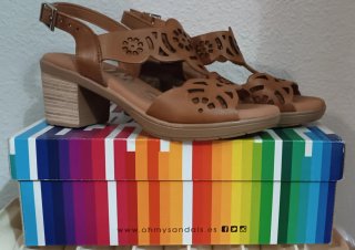 Sandalias Oh My Sandals Piel Beige/Marrón