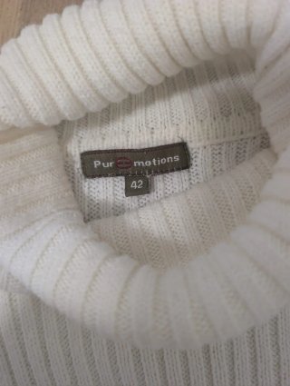 Jersey cuello alto blanco