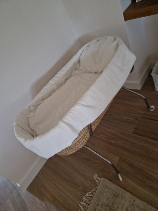 Moisés para bebé de mimbre