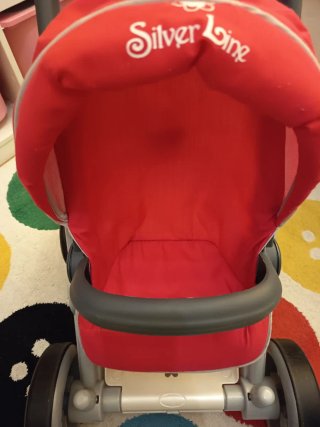 Carrito de muñecas rosa fucsia