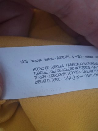 Blusa Zara Amarilla Talla XS nueva