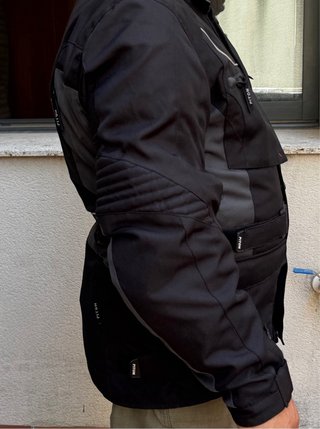 Chaqueta de moto negra Piton