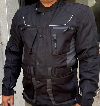 Chaqueta de moto negra Piton