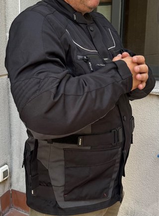 Chaqueta de moto negra Piton