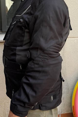 Chaqueta de moto negra Piton