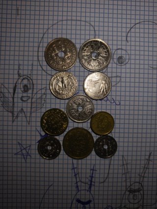 Lote de monedas extranjeras