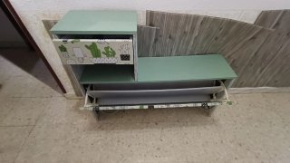 Original Recibidor de madera con diseño de cactus