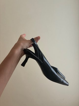 Zapatos Slingback Tacón Negro talla 37