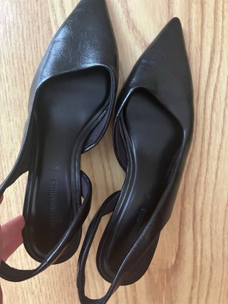 Zapatos Slingback Tacón Negro talla 37