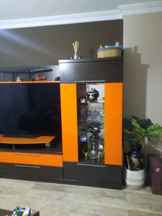 Mueble Salón Naranja y Marrón
