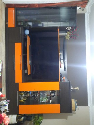 Mueble Salón Naranja y Marrón