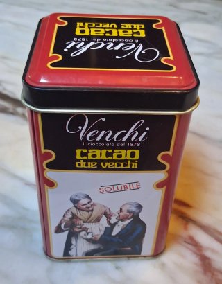 Scatola Venchi Cacao Due Vecchi vuota