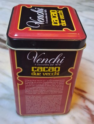 Scatola Venchi Cacao Due Vecchi vuota