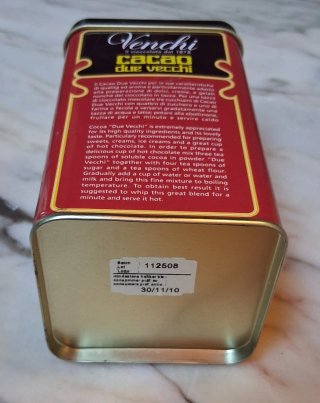 Scatola Venchi Cacao Due Vecchi vuota