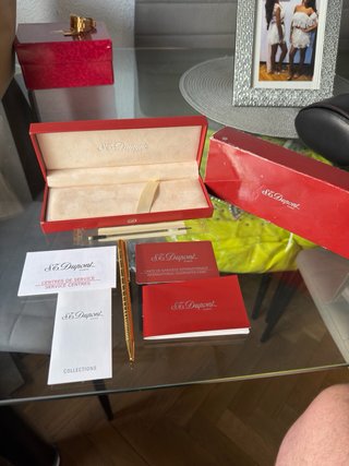 Bolígrafo Dupont Chapado en Oro