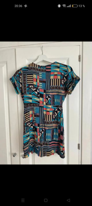 Vestido estampado multicolor mini