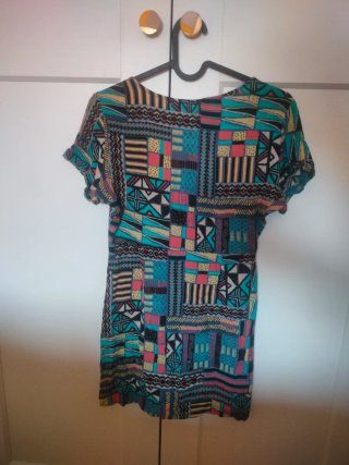 Vestido estampado multicolor mini