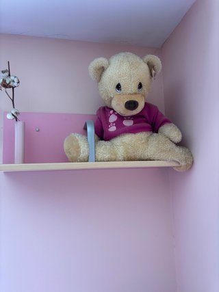 Habitación juvenil completa rosa y blanca