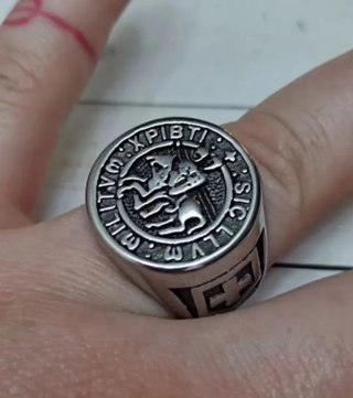 NUEVO MODELO! SELLO ANILLO TEMPLARIO MILITUM