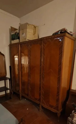 Conjunto dormitorio antiguo madera años 60