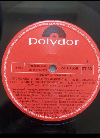 Vinilo Vangelis - China