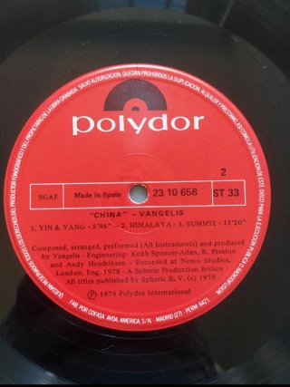 Vinilo Vangelis - China