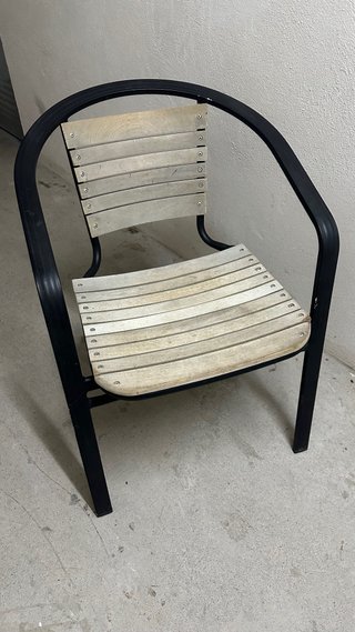Sillas de terraza apilables (5 unidades)