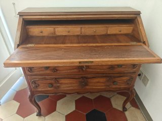 Ribalta in legno con cassetti vintage