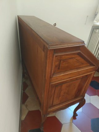 Ribalta in legno con cassetti vintage