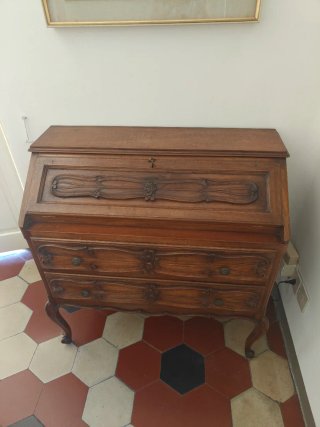 Ribalta in legno con cassetti vintage