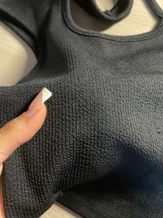 Top Primark nero cut-out spalla