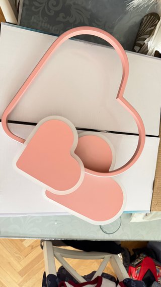Lámpara Corazón Rosa Infantil