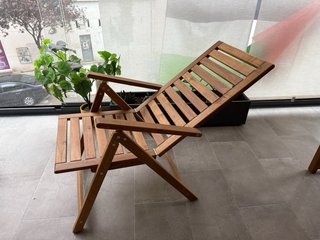 Mesa y 4 Sillas de Terraza Madera
