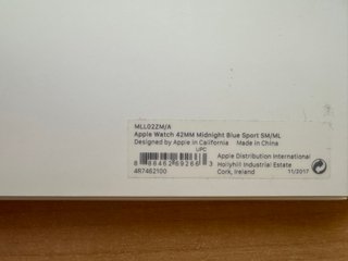 Apple Watch 42mm. Midnight Blue Sport Band